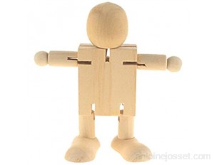Verliked Jouet éducatif figurine multi-angle adorable en bois articulé pour jouet artistique pour fête parent enfant jouet interactif – Grain de bois original