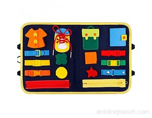 KEYDI Toddler Busy Panneau Panneau Educatif Jouets Board Sensoriel Montessori Jouets Éducatifs Tableau D Activités Enfant Premiers Kits Éducatifs - 12.60X11.02X1.97in