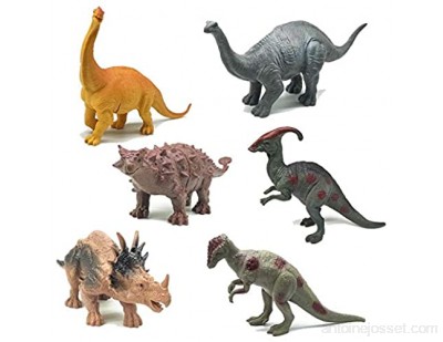6Pcs Dinosaur Toy for Kids Mini Dinosaur Toys Miniature Figures Dinosaur Playset with Tyrannosaurus Stegosaurus Diplodocus Toy Set