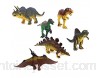 NUOLUX 6 Figurines Dinosaurs Tyrannosaurus Stegosaurus Triceratops Utahraptor Pterosaur Spinosaurus