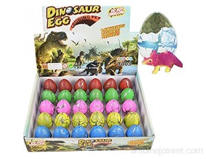 Wenosda Dinosaur Eggs Toy Hatching Croissant Dino Dragon pour Les Enfants Grande Taille Pack de 6pcs 30pcs Couleur Fissure