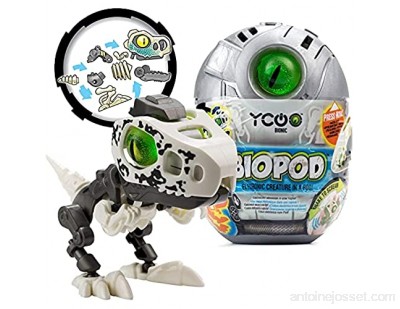 YCOO Robot Dinosaure dans Son Oeuf Surprise à Construire-Effets Sonores Et Lumineux-8 Biopods Différents à Collectionner-9 cm-Dès 5 Ans 88073 Multicolore