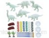 Zwini Kit de peinture de dinosaure - Figurines de dinosaures - À peindre et à bricoler - Pour enfants - Jouet créatif - Cadeau d\'anniversaire ou de Noël