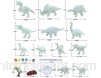 Zwini Kit de peinture de dinosaure - Figurines de dinosaures - À peindre et à bricoler - Pour enfants - Jouet créatif - Cadeau d\'anniversaire ou de Noël