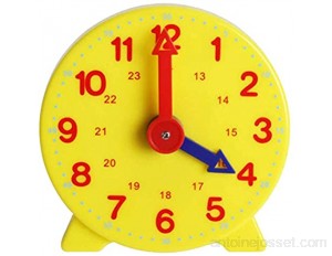 Bonbela Éducatif pour Enfants Réveil réglable Apprentissage Horloge début Outil d'enseignement Nombre d'apprentissage Horloge