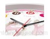 Cander Berlin MNU 1730 horloge murale pour enfants princesse licorne silencieuse 30 5 cm horloge d\'apprentissage sans bruit cadran d\'apprentissage rose rose - lecture de l\'heure