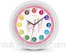 Cander Berlin MNU 1730 horloge murale pour enfants princesse licorne silencieuse 30 5 cm horloge d\'apprentissage sans bruit cadran d\'apprentissage rose rose - lecture de l\'heure