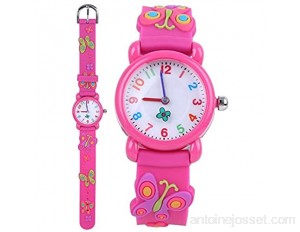 Enfants étanche montre de bande dessinée enfants bébé mignon conception montre-bracelet enseignement éducatif horloge jouet cadeaurouge