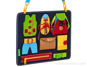 KEYDI Toddler Busy Panneau Panneau Educatif Jouets Board en Feutre Sensoriel Montessori Jouets Éducatifs Tableau D Activités Enfant Premiers Kits Éducatifs pour 1 2 3 4 Ans Enfants