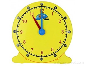 POHOVE Horloge pédagogique portable aide visuelle pour l'apprentissage de l'heure horloge d'apprentissage de l'heure convient aux enfants enseignants 5 x 30 x 2 cm P x épaisseur de la base x H.