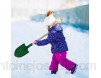 ayaso Pelle à neige pour enfant avec manche en bois et poignée en acier inoxydable