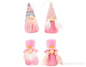 Lot de 4 poupées créatives en peluche sans visage pour la Saint Valentin décoration de cadeau jouet en peluche pour enfants