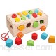 ZHANGH Géométrique Toy 13 Trous pour Enfants Forme Matching Box Building Block Trailer Early Education Toy -1-2-3 Ans