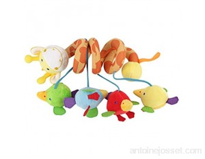 Jouet à suspendre en peluche pour bébés et tout-petits motif girafe en spirale jouet à suspendre avec musique/son pour berceau poussette poussette