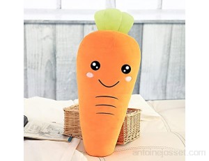 kemuer Oreiller en peluche en forme de carotte endormi sur un lit avec pieds serrés DX sourire carotte 45 cm