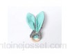 Hochet lapin oreille bruyante - Anneau de dentition montessori pour bébé - Ecailles vert d\'eau
