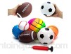 BACIVIC Lot de 6 balles softball pour enfant - Avec pompe - Pour bébés à partir de 3 mois - Multicolore