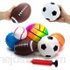 BACIVIC Lot de 6 balles softball pour enfant - Avec pompe - Pour bébés à partir de 3 mois - Multicolore
