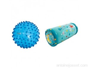 Ludi - 2795BL - Balle Sensorielle - Bleue + Ludi - 30005 - Baby Roller - Lapin