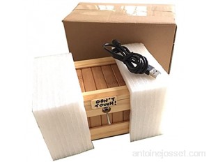BeesClover Boîte inutile en bois « Leave Me Alone » avec lumière de chargement USB 14 5 x 10 x 8 cm