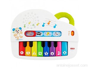 Fisher-Price Mon Piano Rigolo jouet interactif musical et lumineux avec modes de jeu apprentissage et musique pour bébé dès 6 mois GFK11