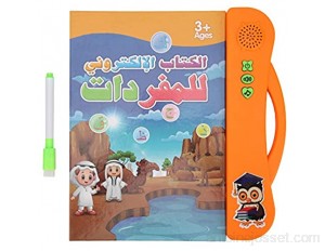 Livre sonore enfants enfant E-livre livre sonore électronique Puzzle jouet jouets éducatifs amusants Machine de lecture avec stylo d'apprentissage langue arabeOrange