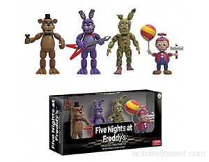 Five Nights at Freddy's 4 Pièces Figurines d'action Jouets de Collection - Freddy Balloon Boy Springtrap Bonnie FNAF Personnages de Jeu Cadeau Décoration 4PCS-4cm