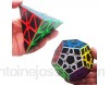 Coolzon Speed Magic Cube Ensemble Pyraminx + Megaminx + 2x2x2 + 3x3x3 + Skewb 5 Pack Puzzle Cube Set dans Boîte-Cadeau Nouveau Cubo Autocollant de Carbone Fibre Ultra Rapide