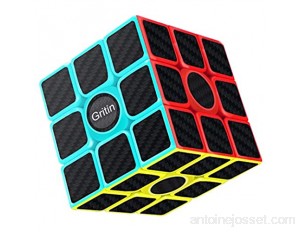 Cube Magique Gritin 3x3x3 Speed cube de Vitesse Magique Lisse Facile à Tourner pour Jeu d'entraînement Cérébral ou Cadeau de Vacances