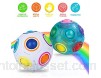 JQGO Magic Rainbow Ball 2 Pack Puzzle Ball Cube 3D Puzzle Educational Toys Brain Teaser for Kids & Adults White + Blue