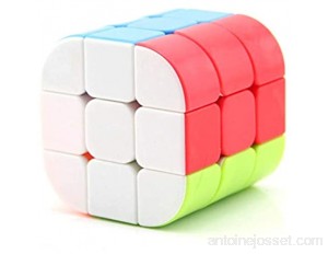 LEEEC Cube de Vitesse 3x3x3 Lisse Puzzle Cube cylindrique Joli Cube pour Les Enfants