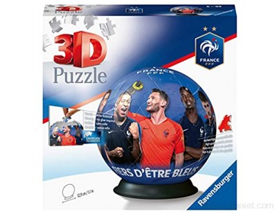 Ravensburger- Puzzle 3D Rond 72 pièces-Fédération Française de Football 4005556111701 Multicolore 13 cm