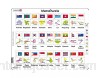 Larsen GP7 MemoPuzzle: Noms Drapeaux et Capitales de 27 Pays d\'Asie et du Pacifique édition Anglais Puzzle Cadre avec de 54 pièces