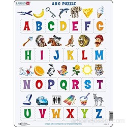 Larsen LS826 Apprendre l'alphabet: 26 Lettres majuscules édition Français Puzzle Cadre avec de 26 pièces