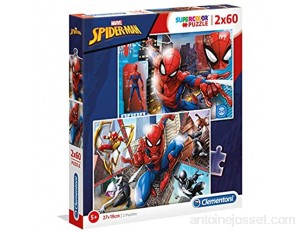 Clementoni- Supercolor Puzzle-Spider-Man-2 x 60 piéces- 21608