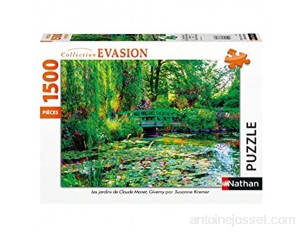 Nathan- Puzzle 1500 pièces Les Jardins de Claude Monet Giverny Adulte 4005556878000