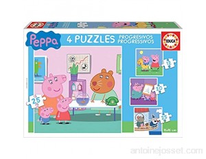 Peppa Pig – Puzzle Progressif 12 16 20 25 pièces Educa Borrás 16817.0