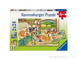 Ravensburger - 09195 - Puzzle Enfant Classique - Journée À La Ferme - 2 X 24 Pièces