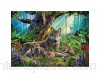 Ravensburger- Puzzle 1000 pièces Famille de Loups dans la forêt Adulte 4005556159871