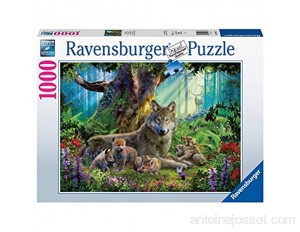 Ravensburger- Puzzle 1000 pièces Famille de Loups dans la forêt Adulte 4005556159871