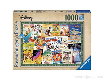 Ravensburger- Puzzle 1000 Pièces Posters Vintage Disney Puzzle Adulte 4005556198740