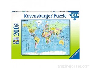 Ravensburger- Puzzle 200 pièces XXL Carte du Monde Enfant 4005556128907
