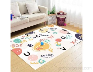 Children Baby Puzzle Carpet Toy English Alphabet Numerals Soft Floor Kids Crawling Play Mat Children s Carpet Learning Game-White-100x160CM（39X63inch）