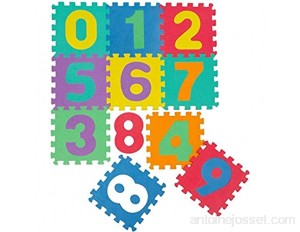 Gutsbox Puzzle Tapis Mousse Bébé Alphabet et Chiffres 10 Pièces 30x30cm Enfant Bas âge