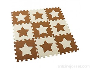 LNSGA 9pcs Baby Eva Mousse Puzzle Play Mat Enfants Star Tapis Tapis Tapis pour Childrens Entrolling Effectif Tiles Plancher Color : Color 2
