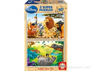 Educa - 13144 - Puzzle Bois Wd 2X50 pièces - Animal Friends