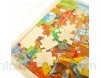Goki - 2041645 - Puzzle en Bois À Encastrement - Chantier De Construction - 96 Pièces