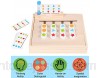 Jouets en Bois 4 Couleurs Jouets en Bois Puzzle de Tri Montessori Jeux Puzzle Enfant Puzzle de tri Logique Jouets de Classification des Couleurs avec Sablier Forme pour 3 4 5 Ans Garçon Fille Cadeau
