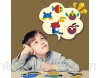 Puzzle en Bois Jouets Casse-tête avec 36 Pièces de Forme 60 Cartes Jouets Montessori Jouets éducatifs Cadeau pour Fille Garçon 3 4 5 6 Ans