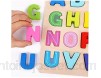Ruluti ABC Puzzle Numérique Jouets d\'apprentissage Lettre Jigsaw Puzzle en Bois Alphabet Nombre Jouets Préscolaires D\'éducation pour Enfants